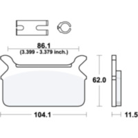 Brake pads std trw MCB580