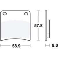 Brake pads sintered sv trw MCB591SV