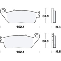 Brake pads std trw MCB599