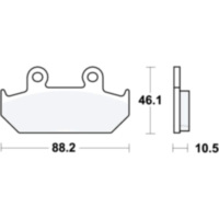 Brake pads std trw MCB624