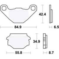 Brake pads std trw MCB628