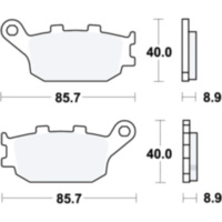 Brake pads sintered sh trw MCB634SH