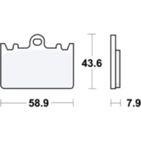 Bremsbeläge Bremsklotz Standard TRW MCB643