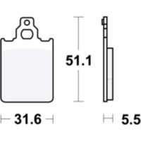 Bremsbeläge Bremsklotz Scooter TRW MCB651EC