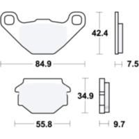 Brake pads std trw MCB657