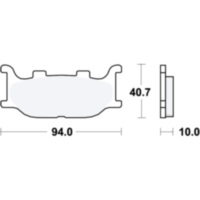 Brake pads scooter sintered srm trw MCB666SRM