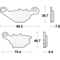 Brake pads std trw MCB679