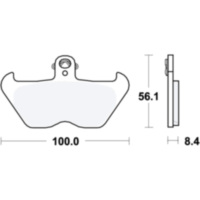 Brake pads sintered sv trw MCB680SV