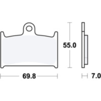 Brake pads sintered trw MCB690SV