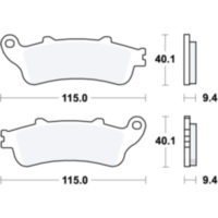 Brake pads scooter sintered srm trw MCB693SRM