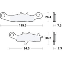 Bremsbeläge Bremsklotz Standard Offroad TRW MCB697EC