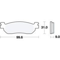 Brake pads std trw MCB699 fitting for Yamaha YZF-R6  600 RJ031 2000, 120 PS, 88 kw