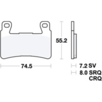 Bremsbeläge Bremsklotz Sinter SRQ TRW MCB703SRQ