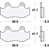 Brake pads scooter sintered srm trw MCB746SRM