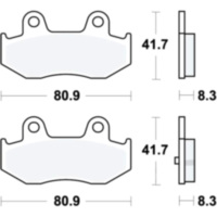 Bremsbeläge Bremsklotz Sinter Scooter TRW MCB746SRM