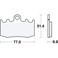 Brake pads std trw lucas MCB748