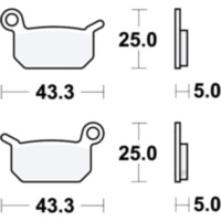 Bremsbeläge Bremsklotz Sinter SI TRW MCB750SI