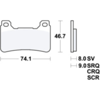 Brake pads sint srt trw MCB755SRT