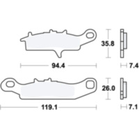 Brake pads sintered si trw MCB757SI