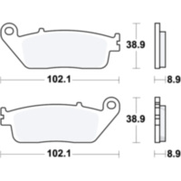 Bremsbeläge Bremsklotz Sinter Scooter TRW MCB764SRM