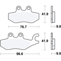 Brake pads scooter sintered srm trw MCB771SRM