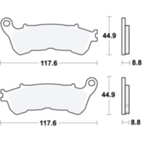 Brake pads scooter sintered trw MCB776SRM