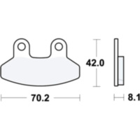 Brake pad std trw luc