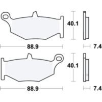 Brake pads rear sintered sh trw MCB783SH