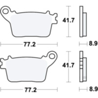 Brake pads rear sintered sh trw MCB784SH