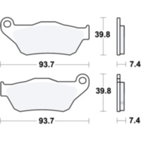 Bremsbeläge Bremsklotz Standard TRW MCB786