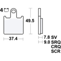 Brake pads carbon crq trw MCB789CRQ