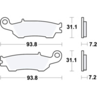 Brake pads sintered si trw MCB791SI