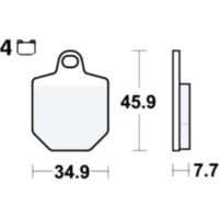 Brake pads sintered trq trw MCB794TRQ