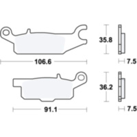 Brake pads sintered si trw MCB801SI