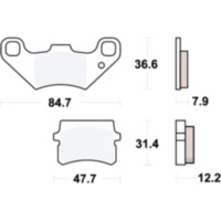 Brake pads std trw MCB807