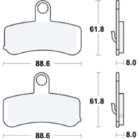 Brake pads sintered trw MCB813SV