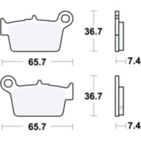 Brake pad standard trw MCB820