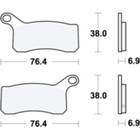 Brake pads sint silver trw MCB824SI