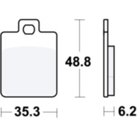 Brake pad scooter trw