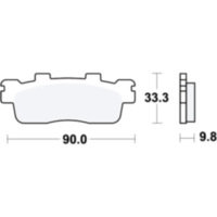 Brake pads scooter sintered trw MCB830SRM