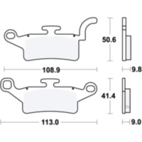 Brake pad standard trw MCB835