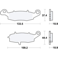 Bremsbeläge Bremsklotz Sinter hinten TRW MCB843SH