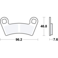 Brake pad sinter si trw MCB854SI