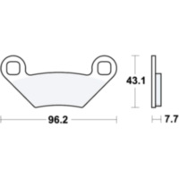 Brake pad sinter si trw MCB855SI