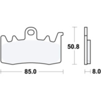 Brake pads sintered trw MCB856SV