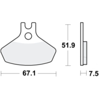 Brake pad sinter si trw MCB859SI