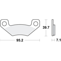 Brake pad sinter si trw MCB860SI