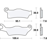 Brake pad sinter si trw