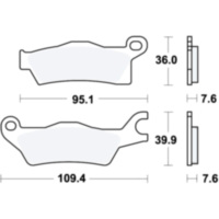 Brake pad sinter si trw MCB862SI