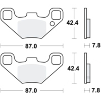 Brake pad sinter si trw MCB868SI